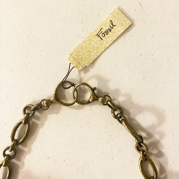 Fossil Layered Folk Stone Necklace - Picture 4 of 5